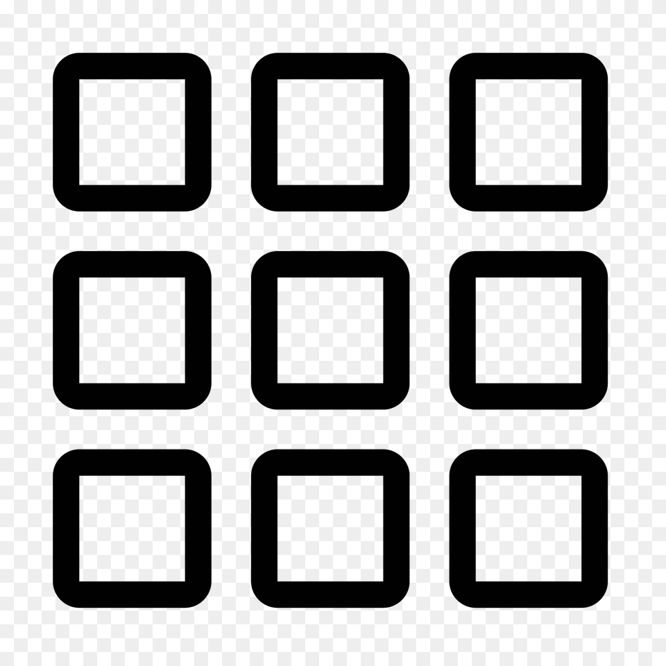 Squared Menu Icon, Gray Free Png