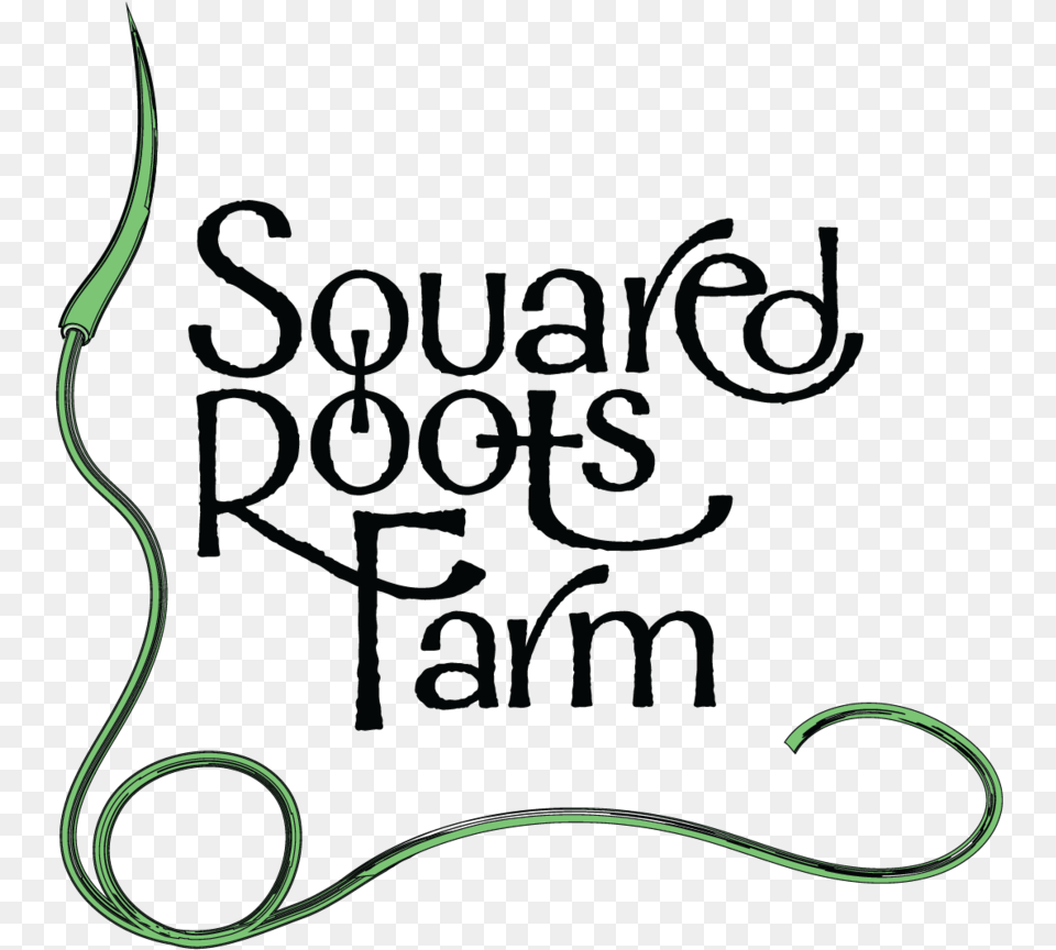 Squared Roots Farm Logos Alternate No Stroke Calligraphy, Text Free Png