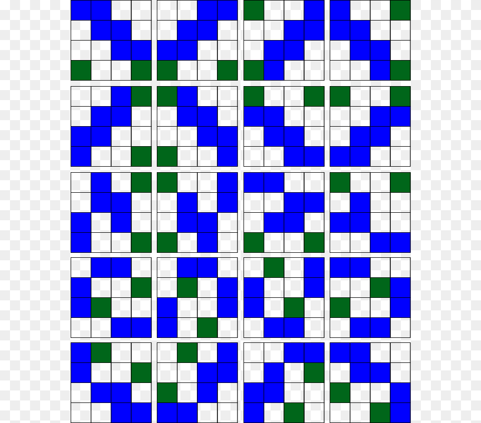 Squares With 6 Blue And 2 Green Blue, Pattern, Chess, Game, Tartan Free Transparent Png
