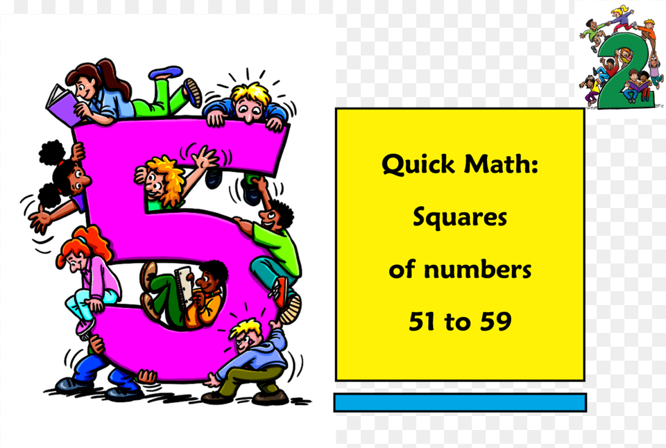 Squaring Numbers 51 To, Book, Comics, Publication, Baby Png Image