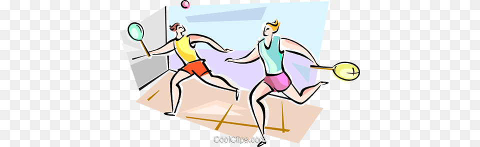 Squash Players Royalty Vector Clip Art Illustration, Ball, Sport, Tennis, Tennis Ball Png