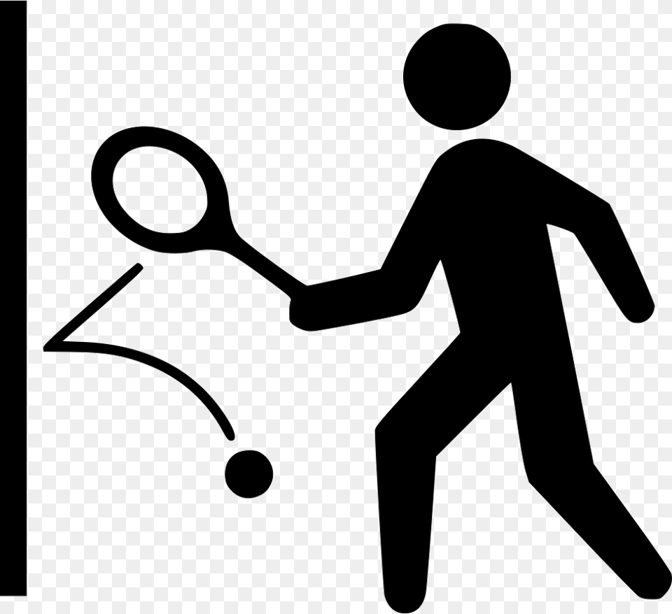 Squash Tennis Symbol, Stencil, Silhouette, Person, Juggling Free Png