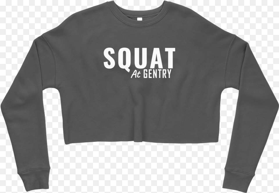 Squat Crop Sweatshirt Download Long Sleeved T Shirt, Clothing, Knitwear, Long Sleeve, Sleeve Free Transparent Png