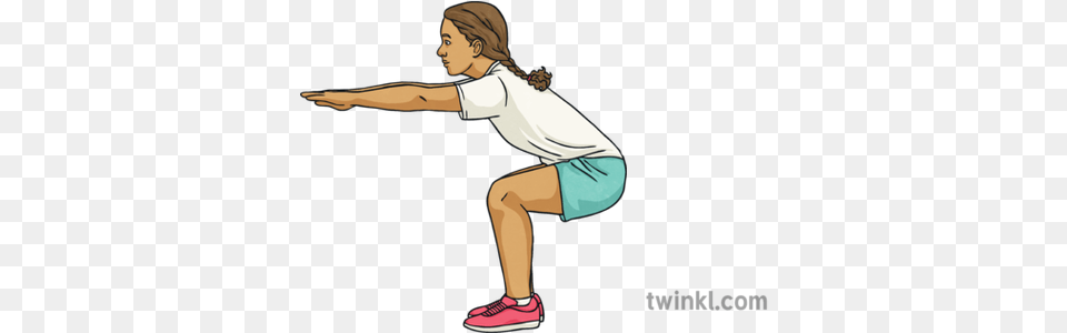 Squat Exercise Girl Pe Kit Ks2 For Running, Fitness, Person, Sport, Working Out Png