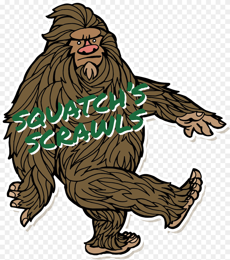 Squatch S Scrawls Bigfoot Clipart, Animal, Ape, Mammal, Wildlife Free Transparent Png