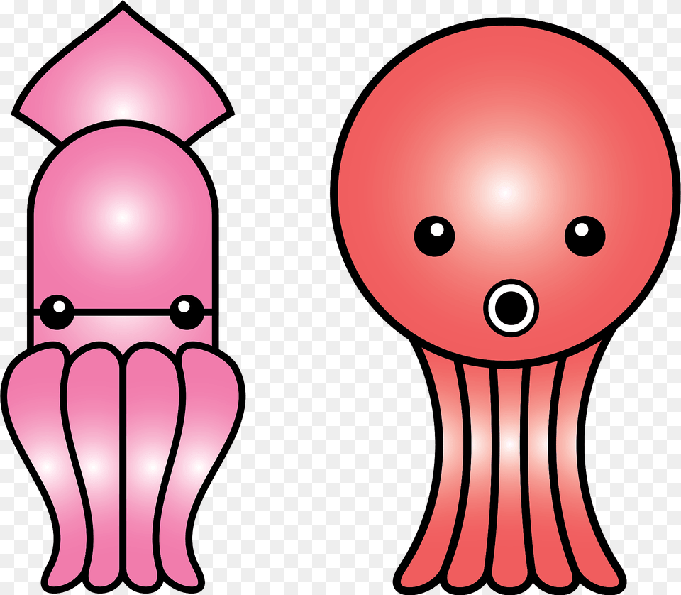 Squid And Octopus Clipart, Animal, Sea Life, People, Person Free Png