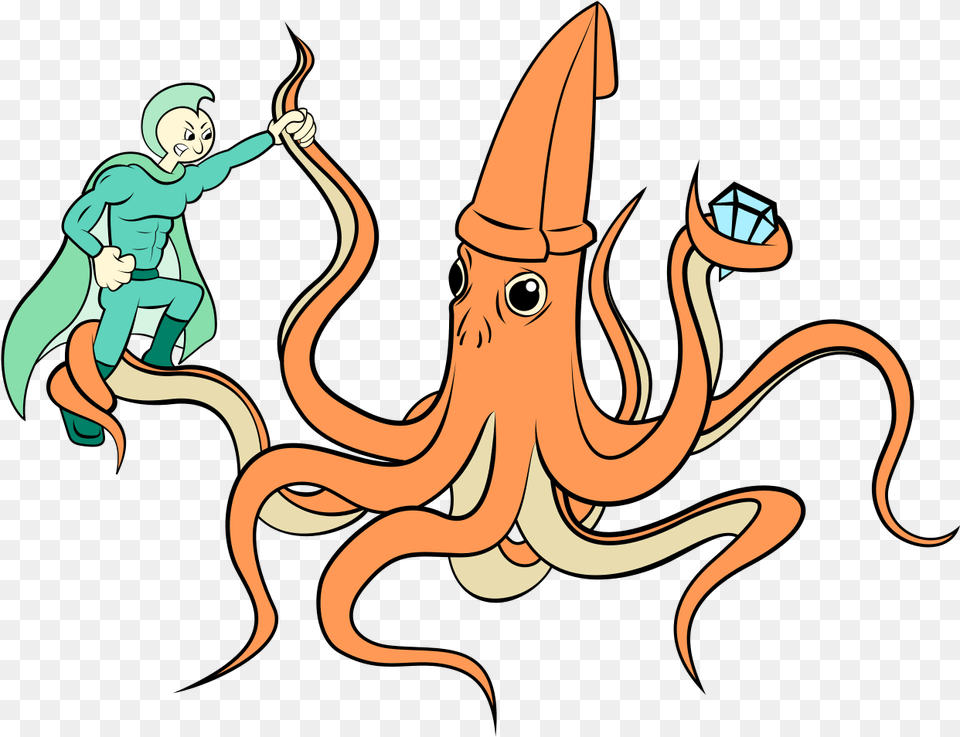 Squid Base Illustration, Animal, Sea Life, Baby, Person Free Transparent Png