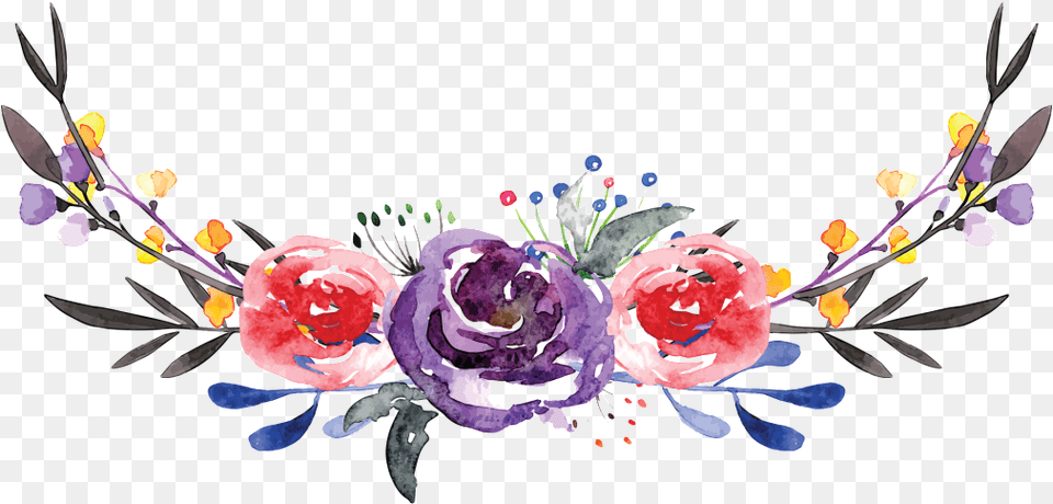 Squid Beautiful Hd Watercolor Flower Hd, Art, Floral Design, Graphics, Pattern Free Transparent Png