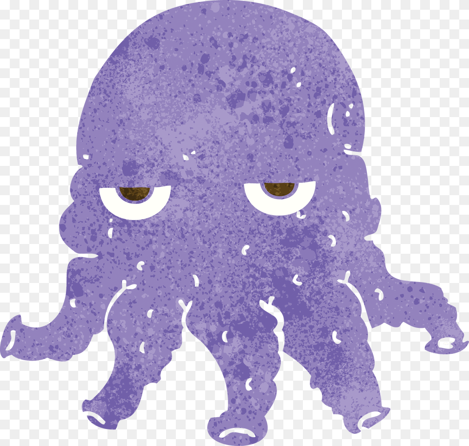 Squid Cartoon Alien, Purple, Nature, Outdoors, Snow Png Image
