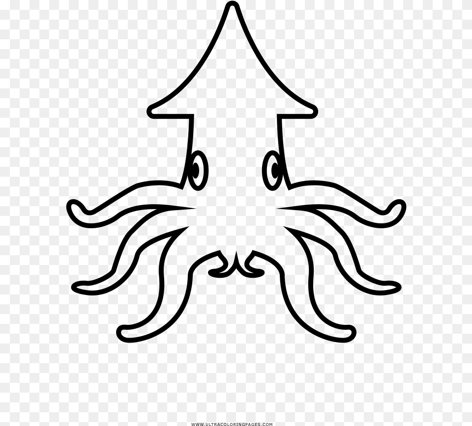 Squid Coloring Book Drawing Octopus, Gray Free Png