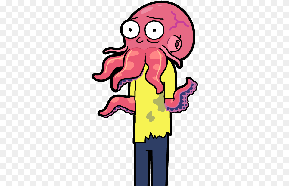 Squid Face Morty, Baby, Person, Art, Graphics Free Png Download