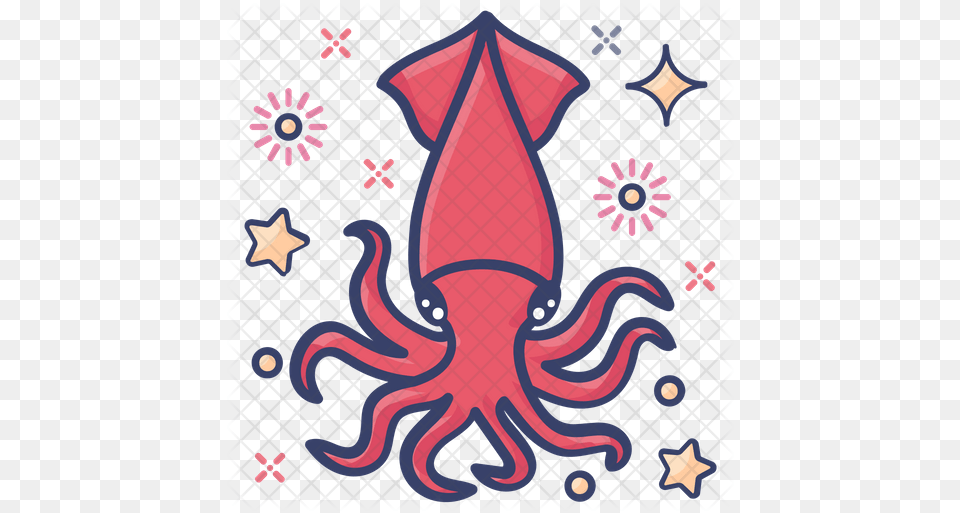 Squid Icon Common Octopus, Animal, Sea Life, Food, Seafood Free Transparent Png