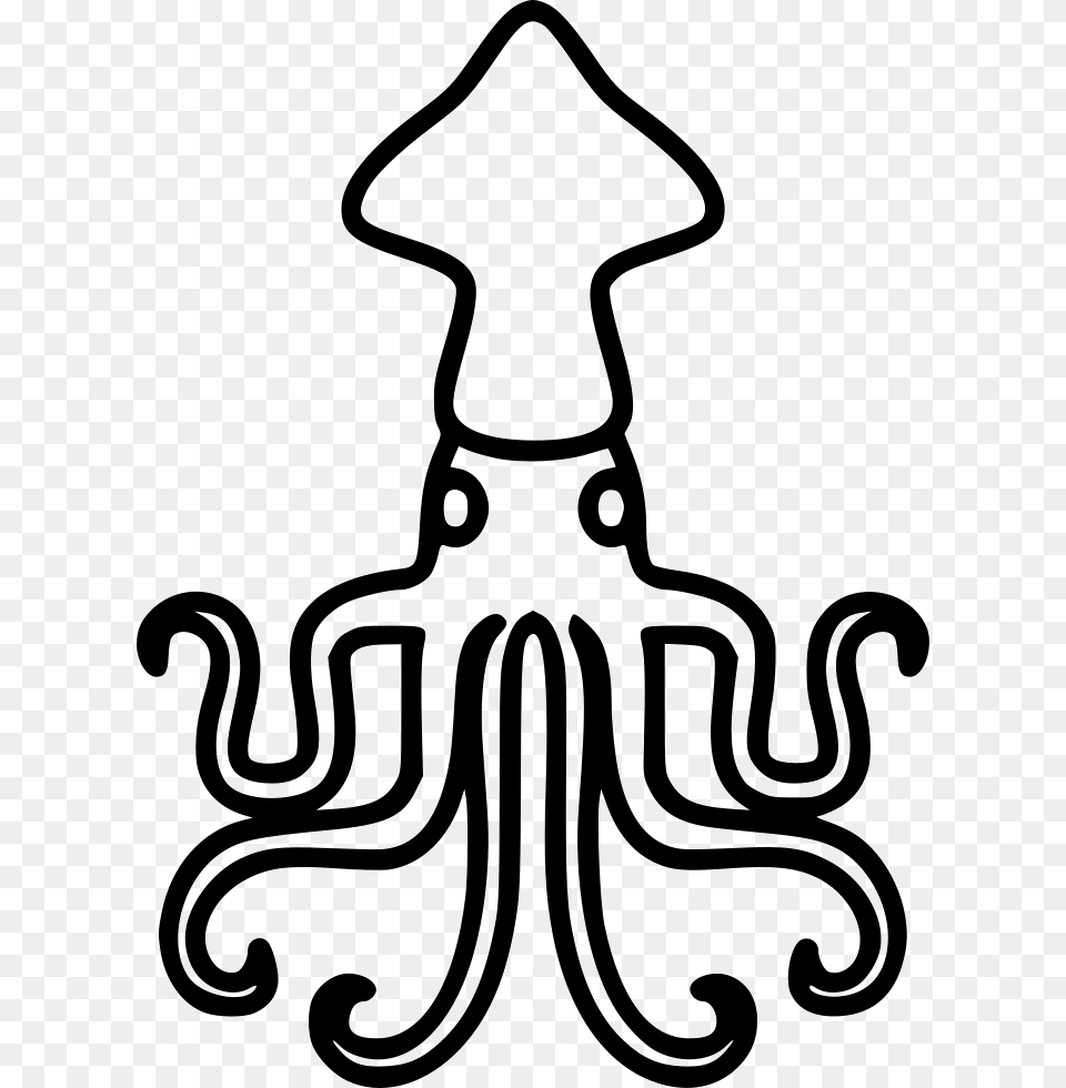 Squid Icon Free Download, Stencil, Smoke Pipe, Symbol Png