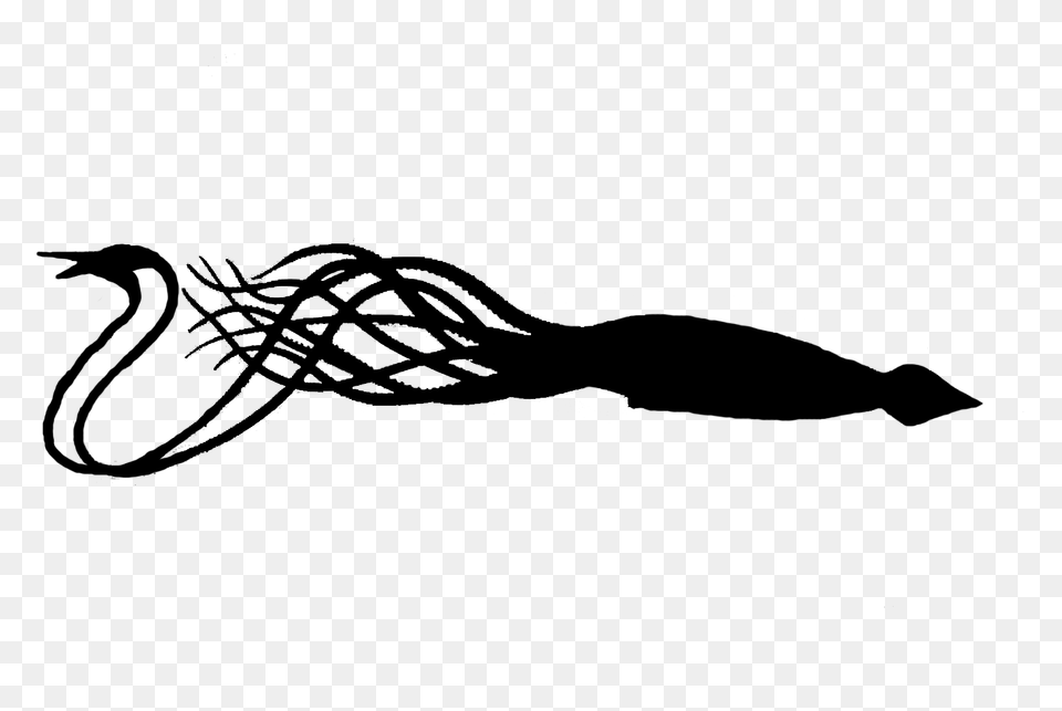 Squid Silhouette Silhouette Cameo Giant Squid, Firearm, Gun, Rifle, Weapon Png Image