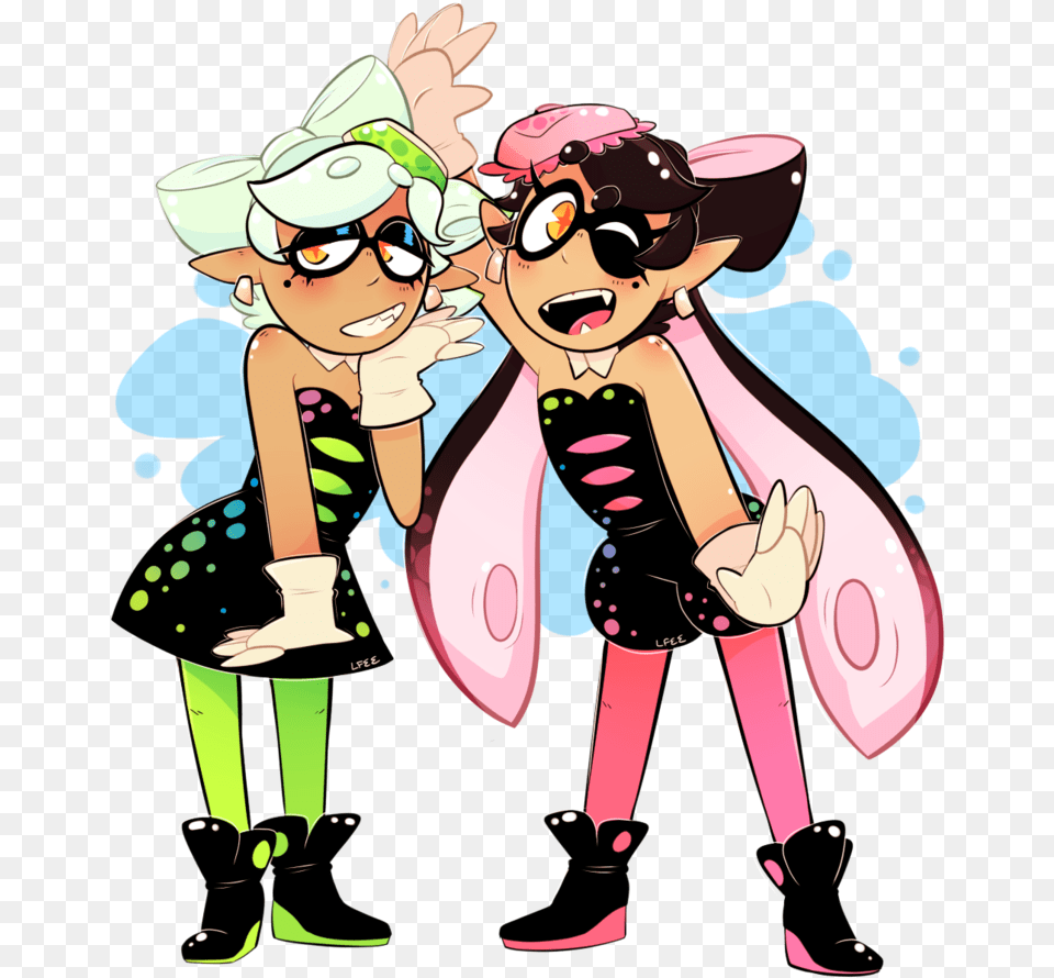 Squid Sisters By Pxlbr Splatoon, Book, Comics, Publication, Baby Free Png Download