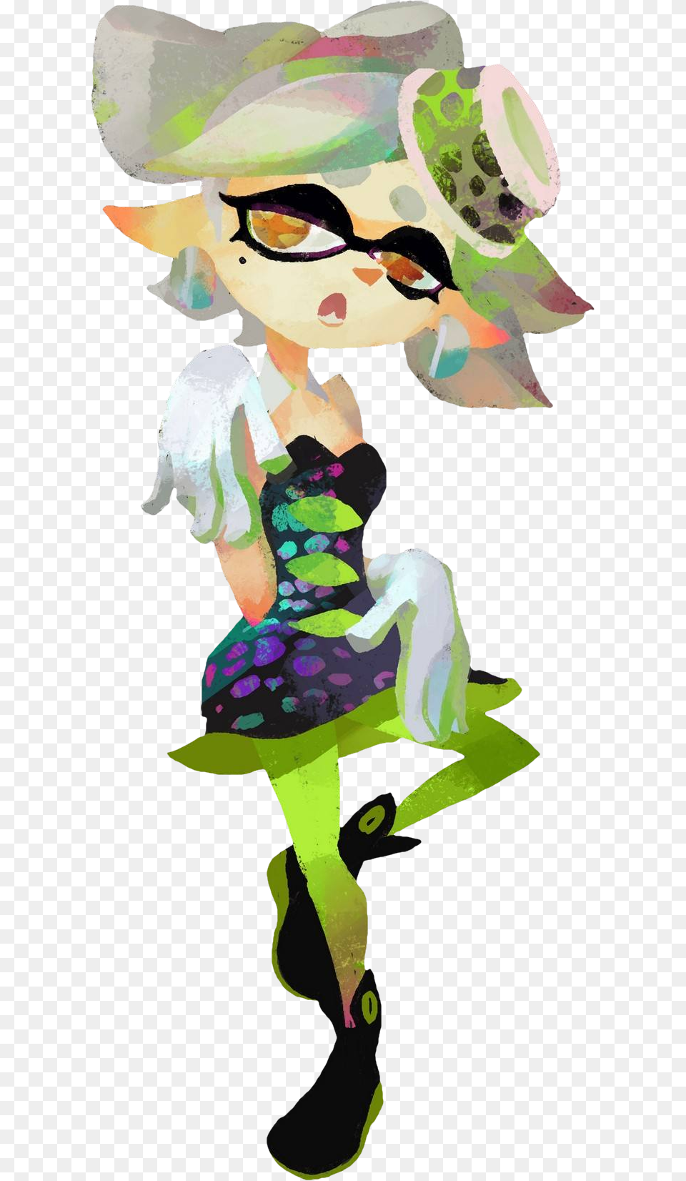 Squid Splatoon Marie Official Art, Baby, Person, Painting, Face Free Transparent Png