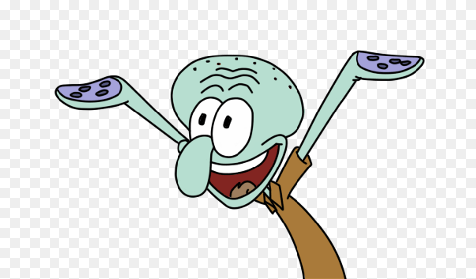 Squidward, Cartoon, Cutlery Free Png Download