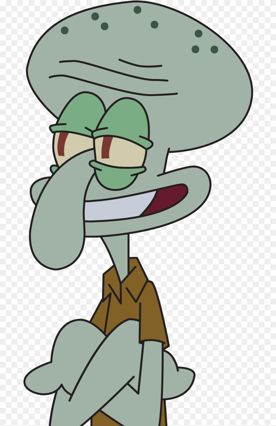 Squidward By Pornomaniac D4s6x4k Squidward Laughing, Cartoon, Baby, Person Png Image