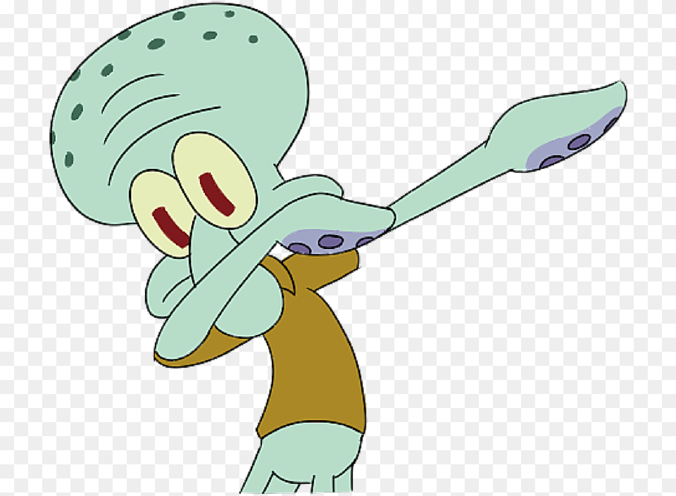 Squidward Dabbing, Cutlery, Spoon, Baby, Person Png