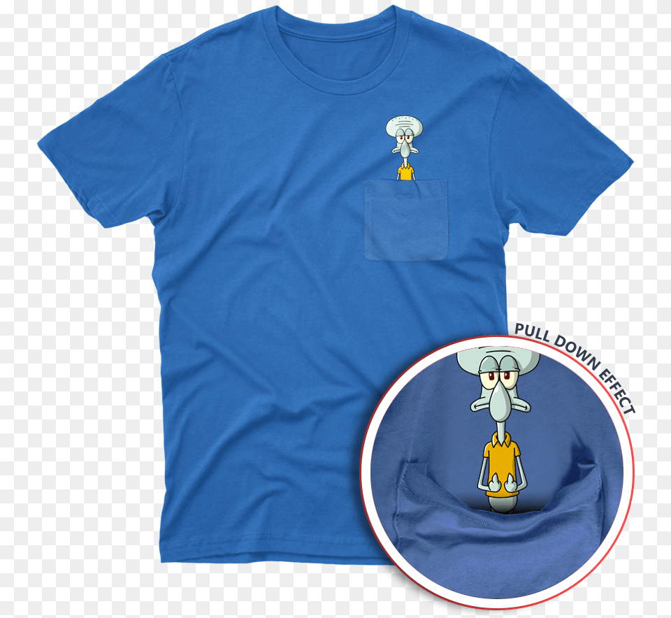 Squidward From Spongebob Squarepants Middle Finger, Clothing, Shirt, T-shirt, Baby Free Png Download