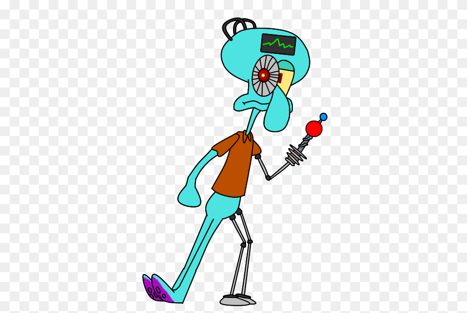 Squidward News For The World Today, Cartoon, Cleaning, Person, Smoke Pipe Png