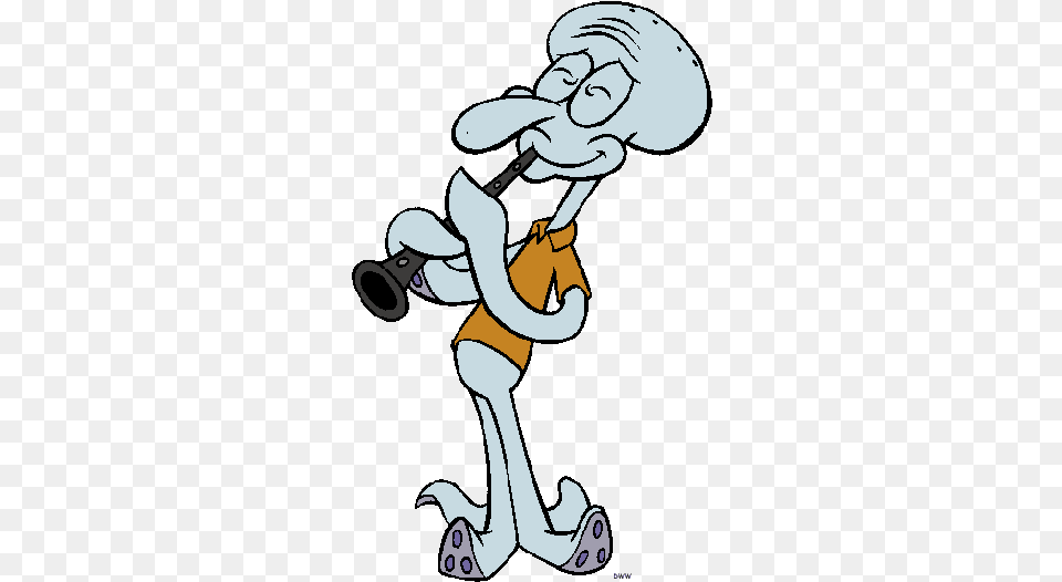 Squidward Playing The Flute, Baby, Cartoon, Person, Face Png Image