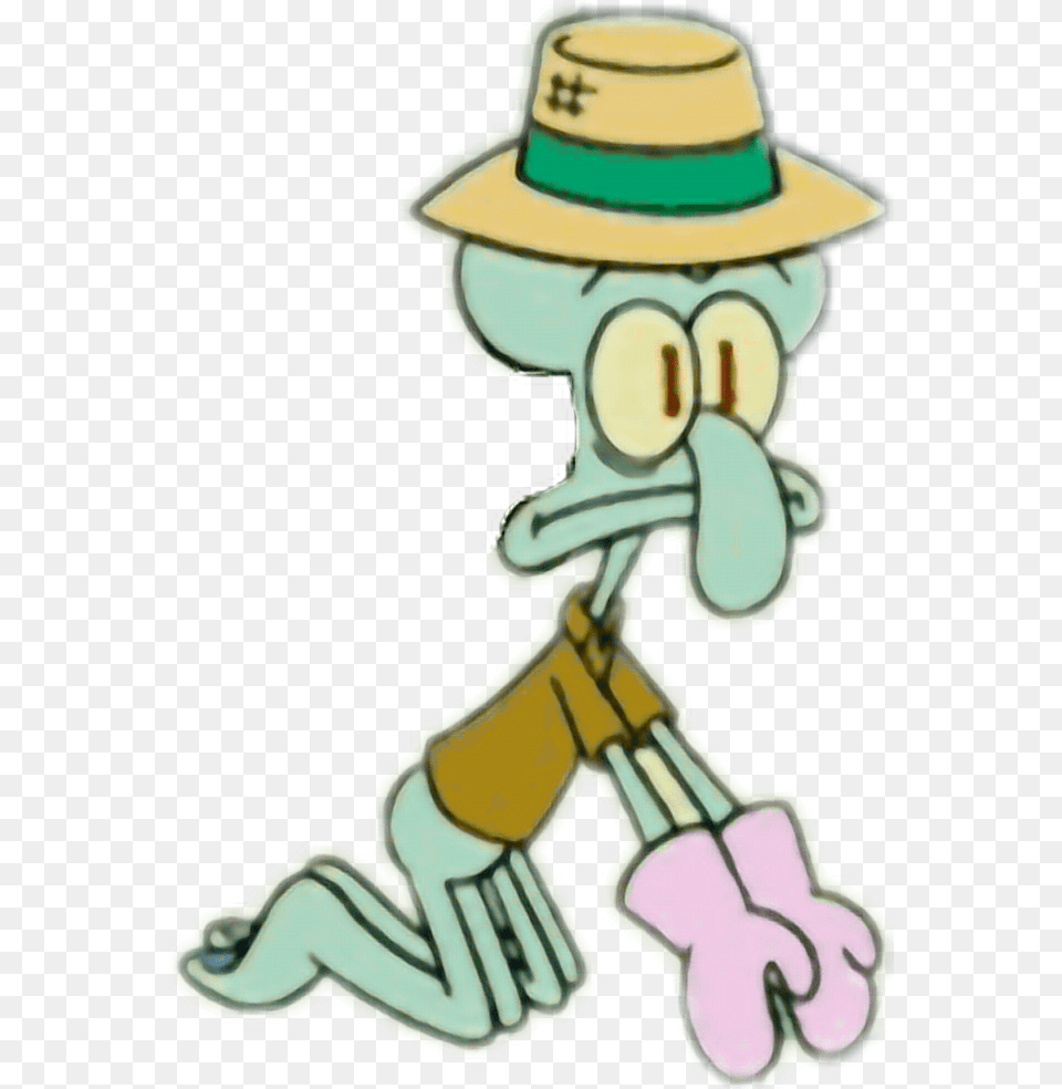 Squidward Spongebob Sea Underwater Funny Lol, Clothing, Hat, Cleaning, Person Png Image