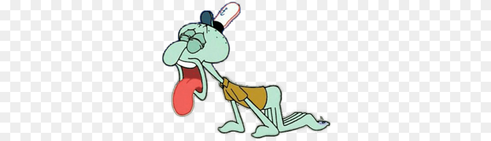 Squidward Tentacles Hornysquidward Twitter Fictional Character, Cartoon, Clothing, Hat, Cleaning Free Png