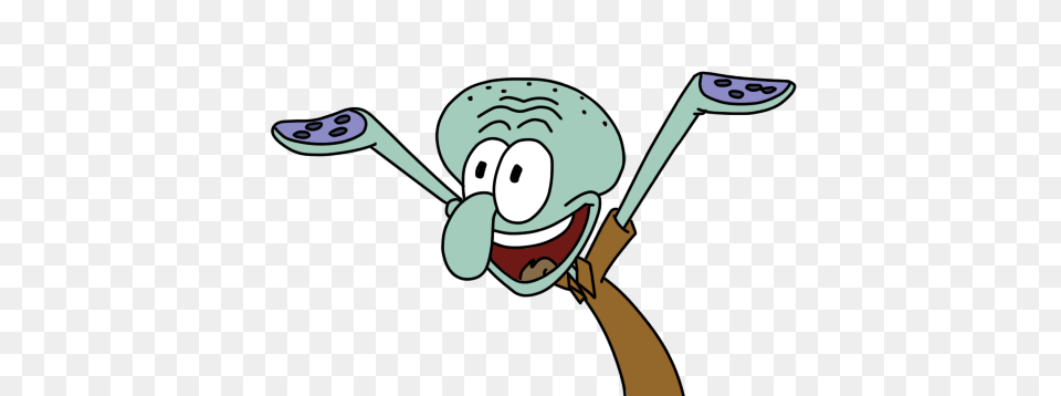 Squidward Tentacles Image, Cartoon, Cutlery Free Transparent Png