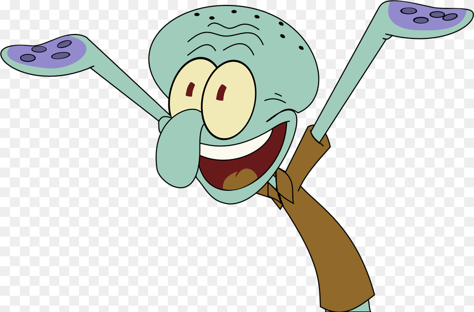 Squidward Vector By Cheesefaceman1 D4klokx Squidward Tentacles, Cartoon, Person, Cutlery Free Transparent Png