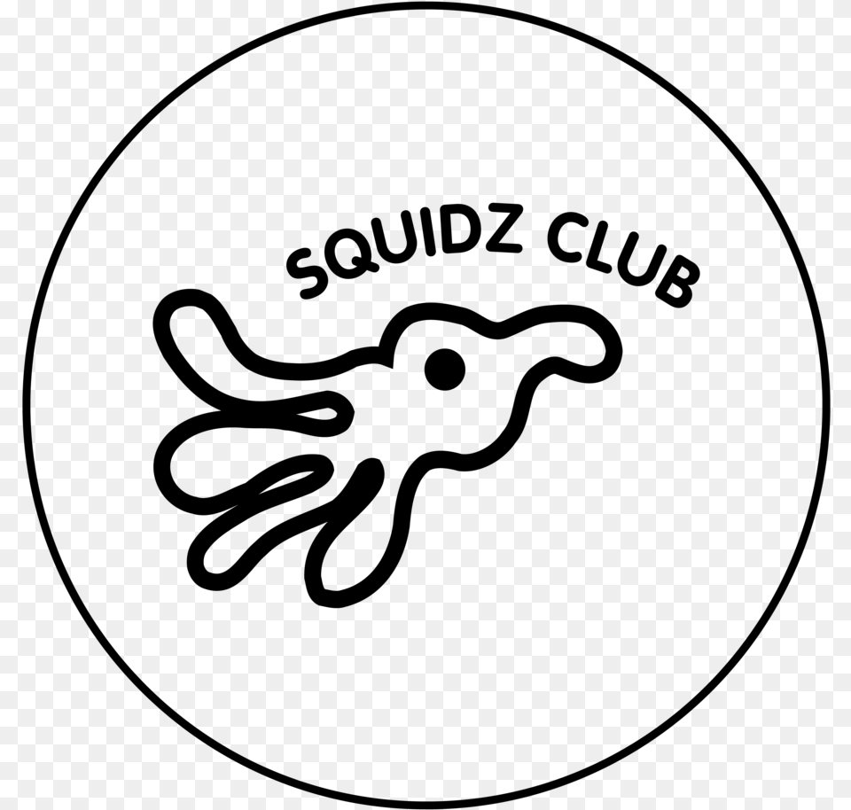 Squidz Logo, Gray Png