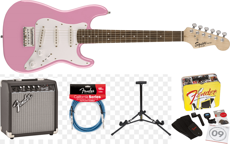 Squier By Fender Fender Squier Mini Strat V2 Pk, Electric Guitar, Guitar, Musical Instrument, Electronics Free Transparent Png