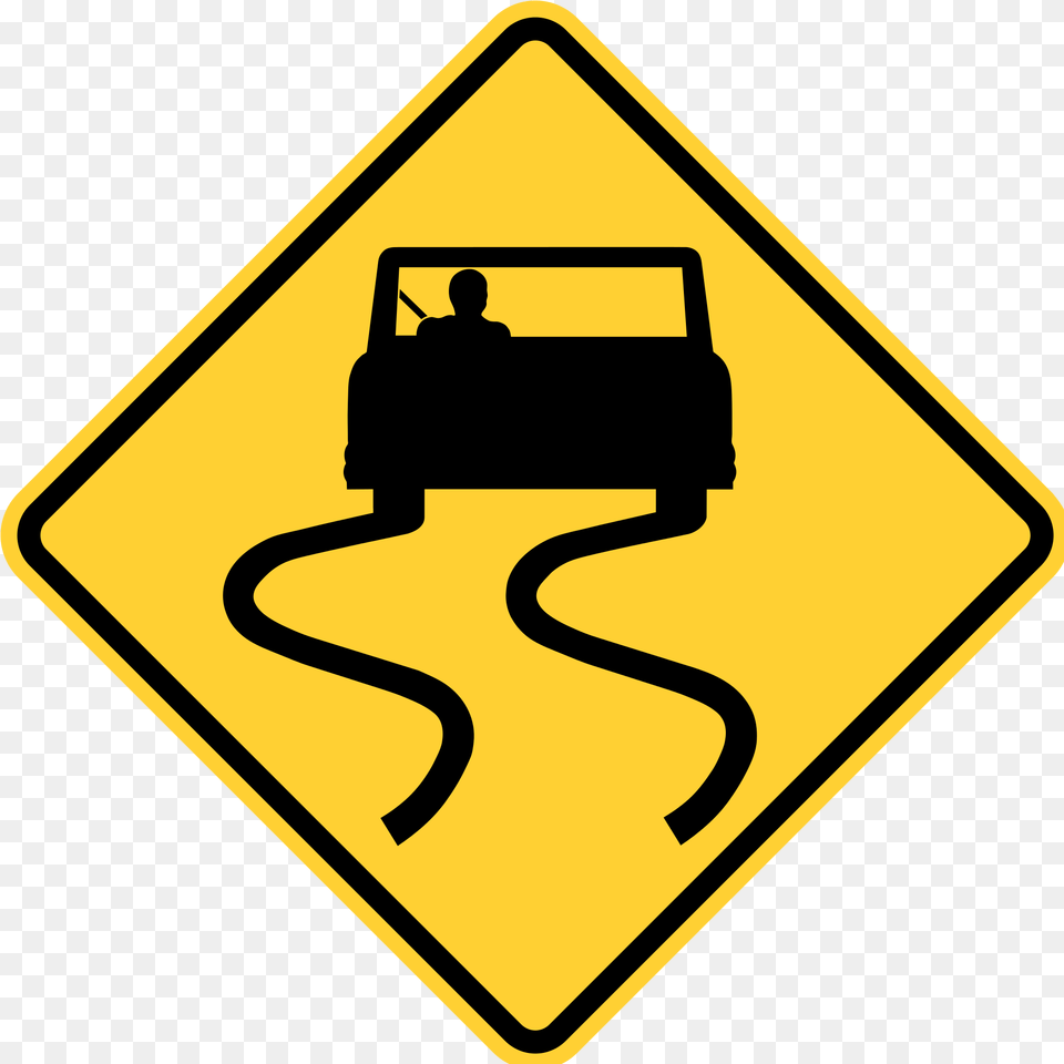 Squiggly Line Winding Road Ahead Sign, Symbol, Road Sign, Person Png