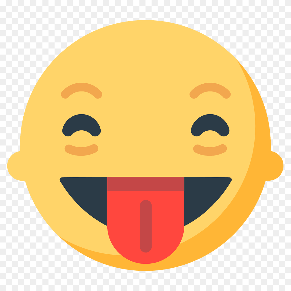 Squinting Face With Tongue Emoji Clipart, Logo, Head, Person, Baby Png Image