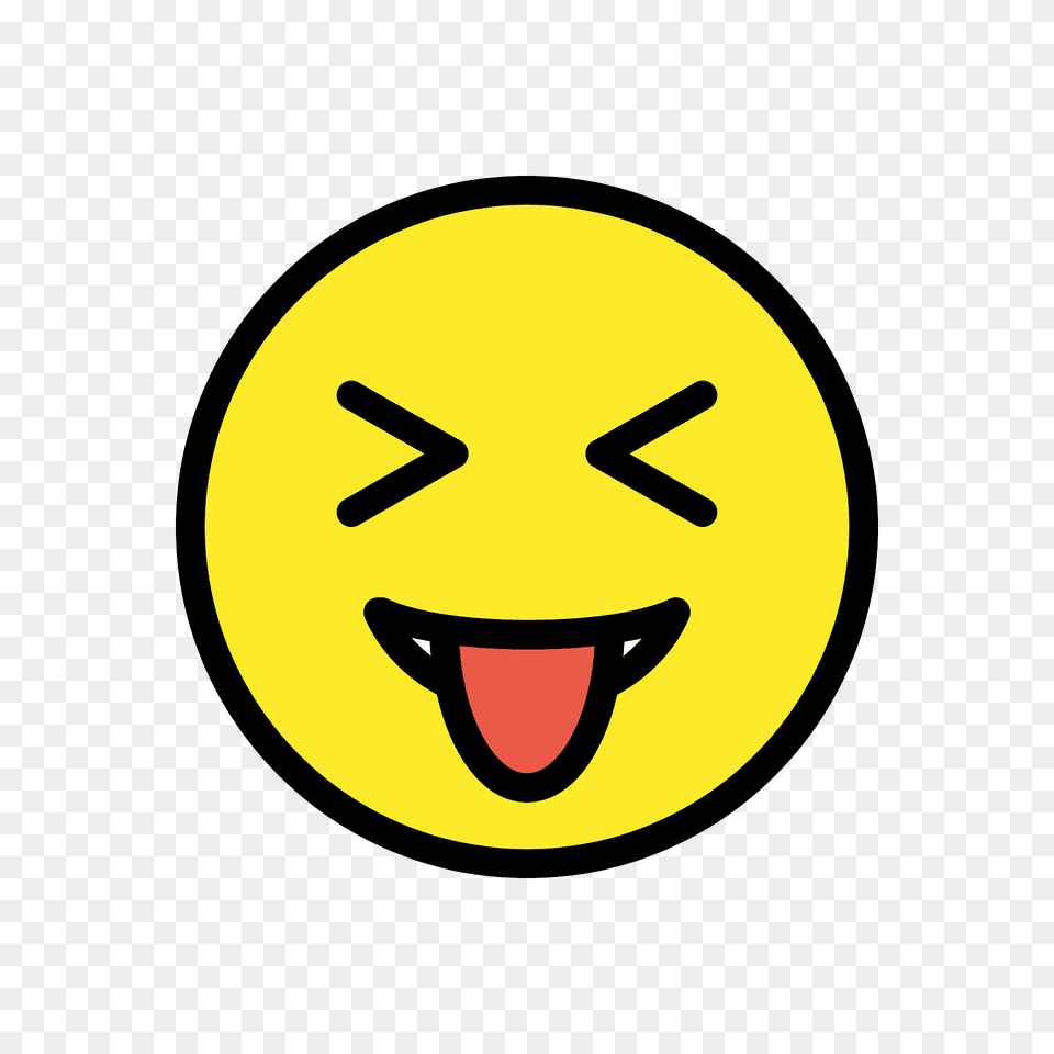 Squinting Face With Tongue Emoji Clipart, Disk Free Png