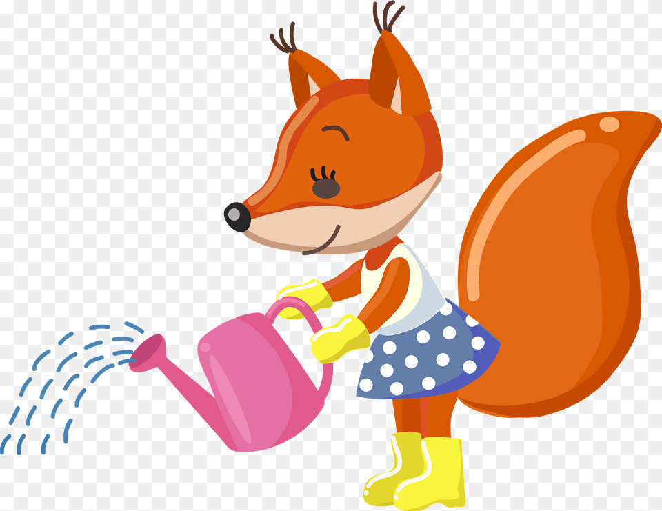 Squirell With A Watering Can Clipart, Baby, Person Free Png Download