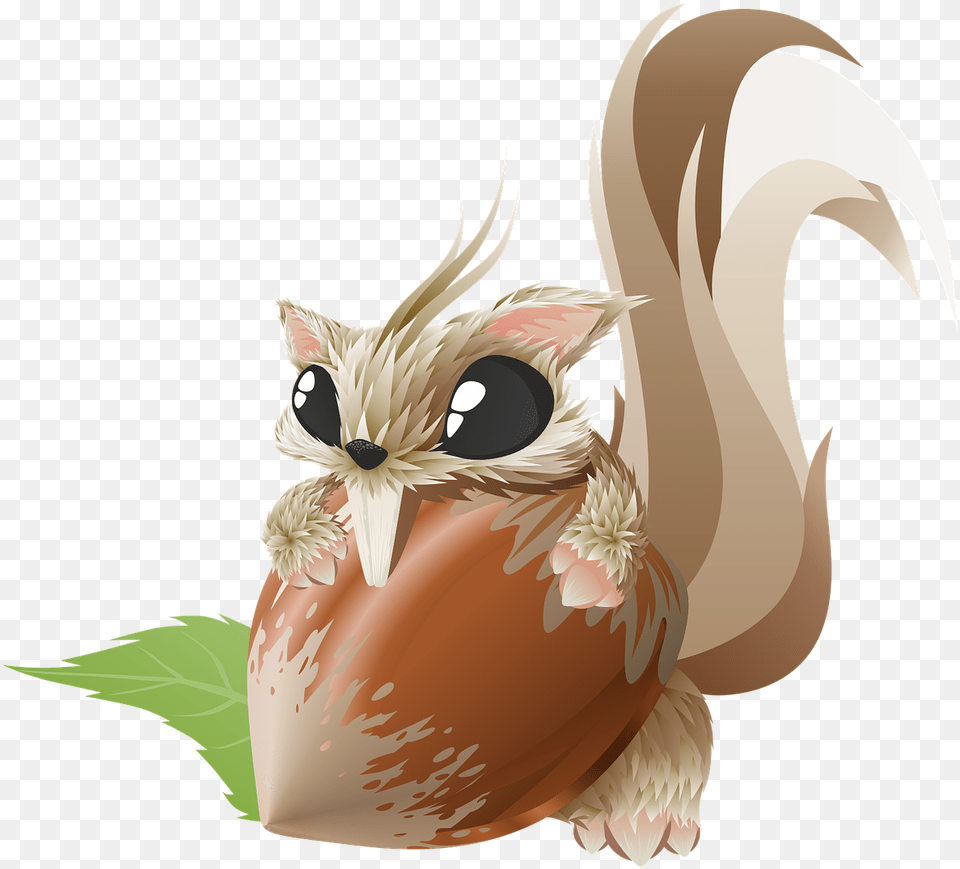 Squirrel Animal Hazelnut Hazelnut Cute, Beak, Bird Free Png