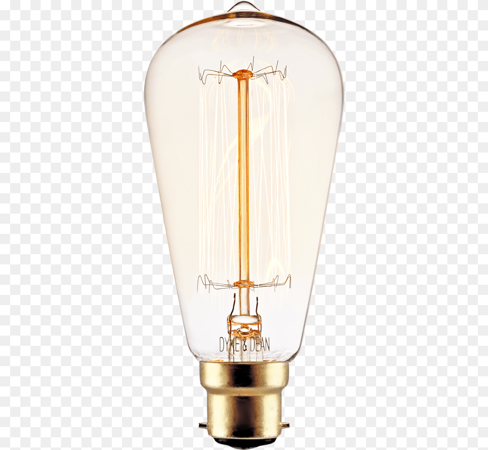 Squirrel Cage Edison Bayonet Filament Bulb 40w Incandescent Light Bulb, Lamp, Lightbulb Free Png Download
