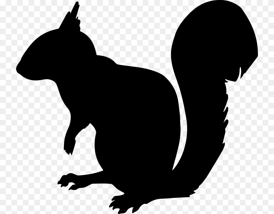 Squirrel Chipmunk Animal Silhouettes Rodent, Gray Png Image