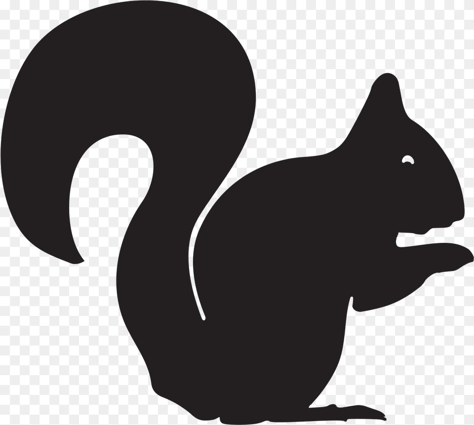 Squirrel Clipart Black, Animal, Mammal, Rodent Free Png