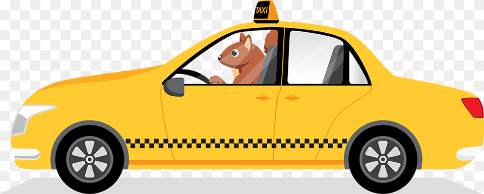 Squirrel Driving Taxi Taxis, Car, Transportation, Vehicle, Baby Png