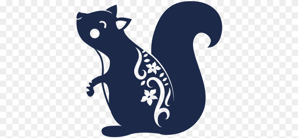 Squirrel Flower Pattern Ornament Illustration Squirrel Logo, Animal, Mammal, Pet, Cat Free Png