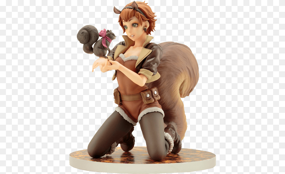 Squirrel Girl Bishoujo Statue, Baby, Person, Figurine, Face Png Image