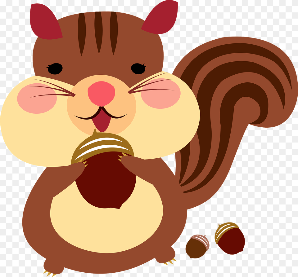 Squirrel Holding An Acorn Clipart, Baby, Person Free Png