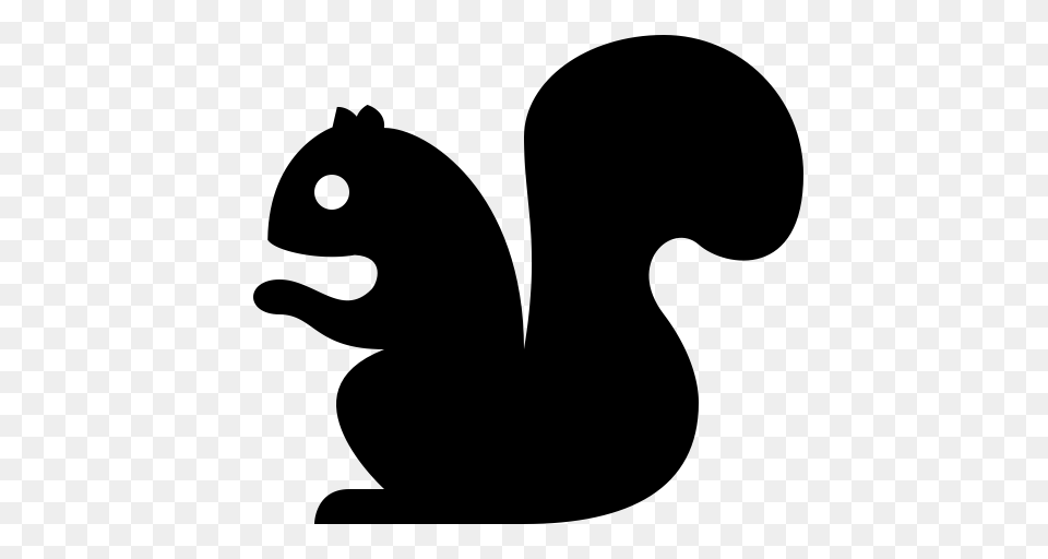 Squirrel Icon, Gray Png Image