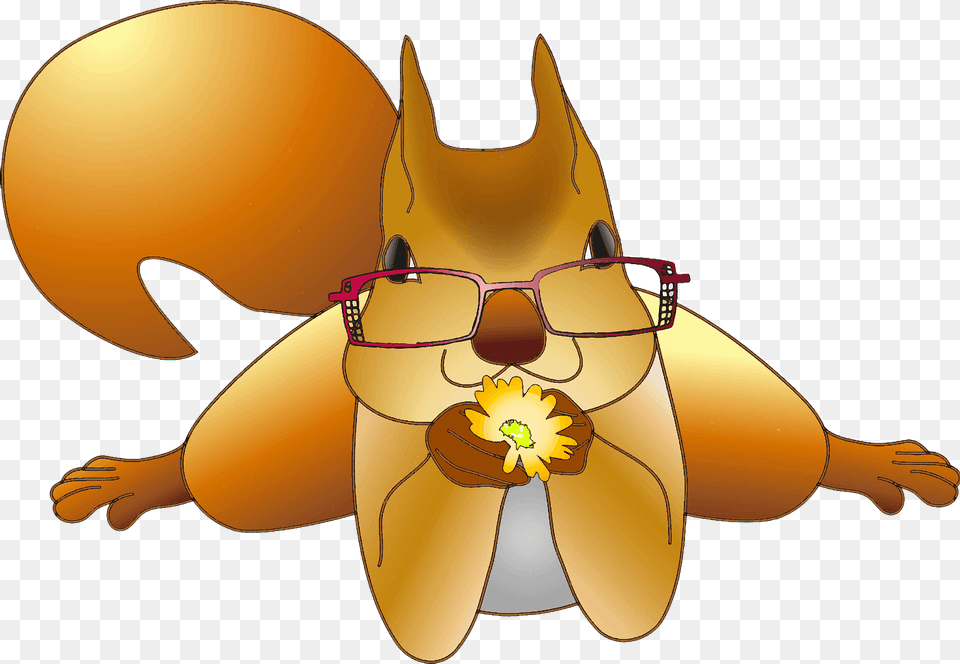 Squirrel In Glasses Clipart, Accessories, Animal, Fish, Sea Life Free Png