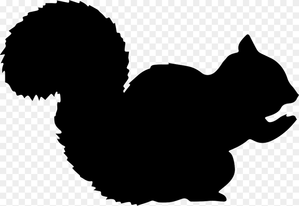 Squirrel Shape Svg Icon Download Silhouettes Of A Squirrel, Silhouette, Stencil, Animal, Mammal Free Transparent Png