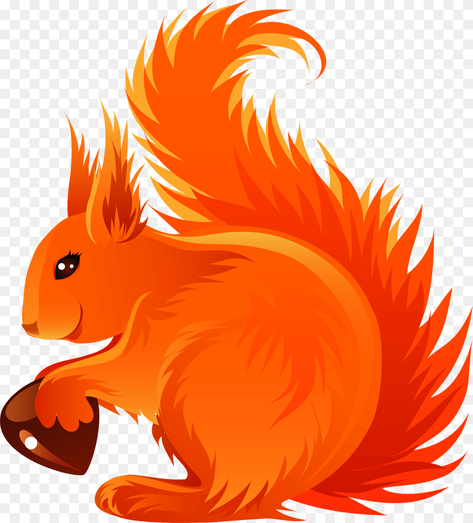 Squirrel With Acorn Clipart, Bonfire, Fire, Flame, Animal Free Png Download