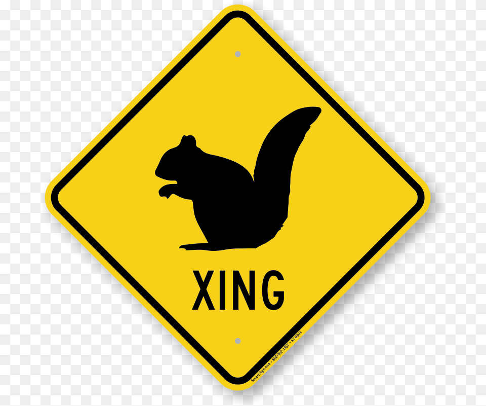 Squirrel Xing Sign Animal Crossing Road Sign Sku De Transito Argentina Escuela, Symbol, Road Sign, Bear, Mammal Free Png