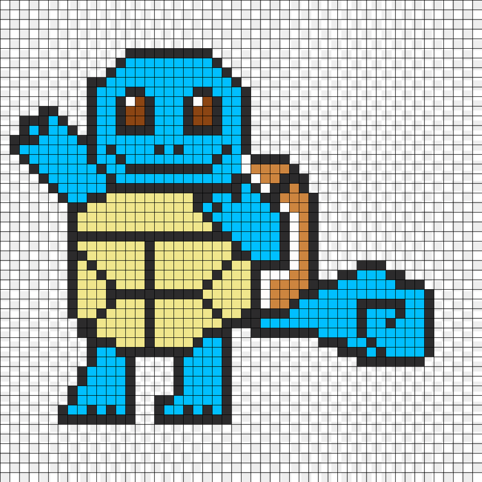 Squirtle Perler Bead Pattern Bead Sprite Cross Stitch, Robot Png